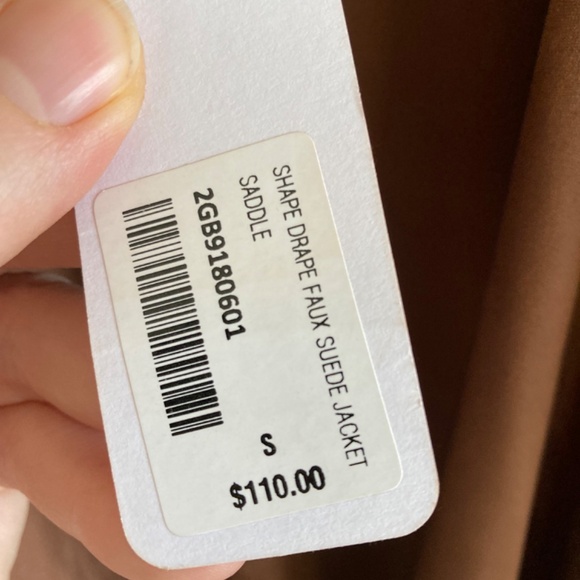 Soft Surroundings Shape Drape Faux Suede Jacket Saddle Brown NWT - Picture 4 of 7